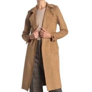 Faux Suede Trench Coat- OOKIE & LALA